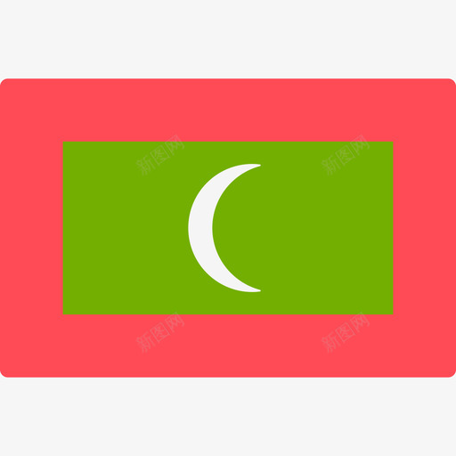 马尔代夫国际旗帜矩形图标svg_新图网 https://ixintu.com 国际旗帜 矩形 马尔代夫