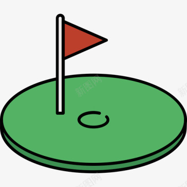 高尔夫运动21彩色128px图标图标