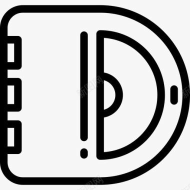 Discman电子9线性图标图标