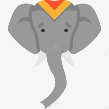 大象马戏团3平坦图标图标