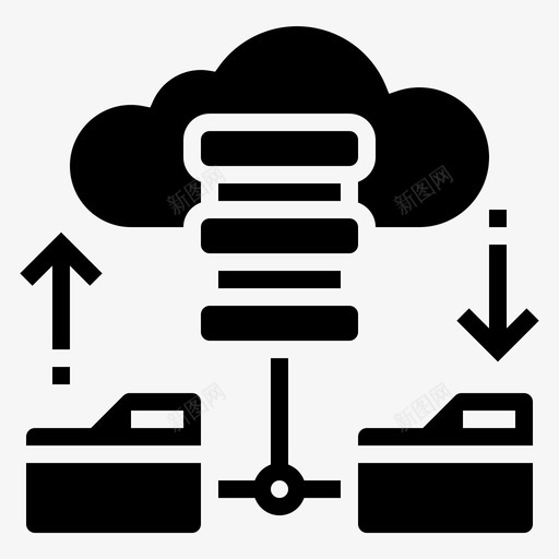 数据备份云数据库图标svg_新图网 https://ixintu.com 云 大数据字形 数据备份 数据库 文件