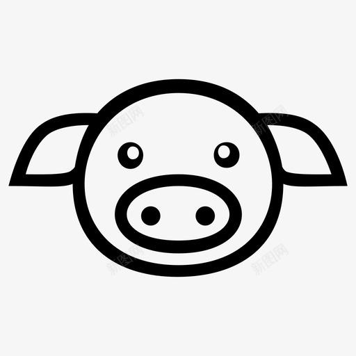 动物动物脸动物玩具图标svg_新图网 https://ixintu.com 动物 动物玩具 动物脸 可爱的动物 填充动物 猪