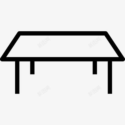 桌子家用和家具元件线性图标svg_新图网 https://ixintu.com 家用和家具元件 桌子 线性