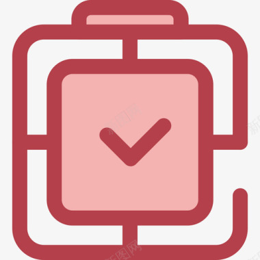 时钟用户界面9红色图标图标