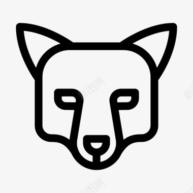 狐狸动物头图标图标