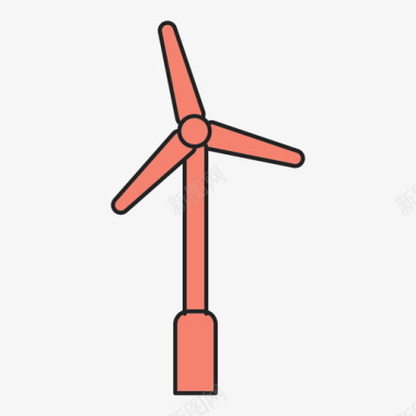 可再生能源风能环保涡轮机图标图标