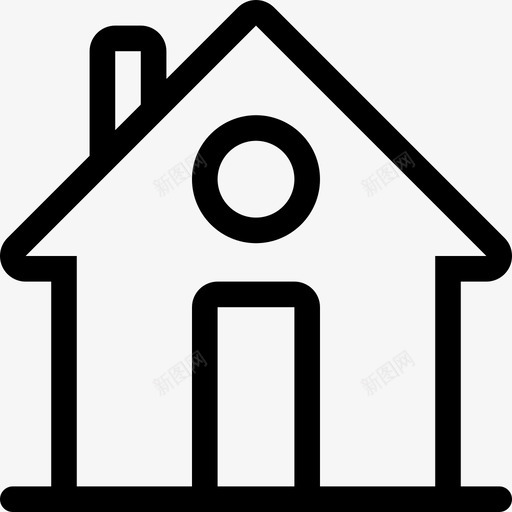 房子建筑图标2轮廓svg_新图网 https://ixintu.com 建筑图标2 房子 轮廓