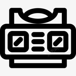 立体镜立体镜虚拟现实5线性图标高清图片