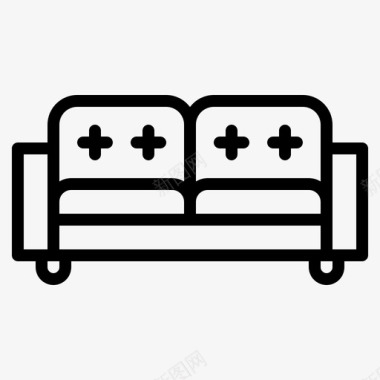 沙发椅子双人床图标图标