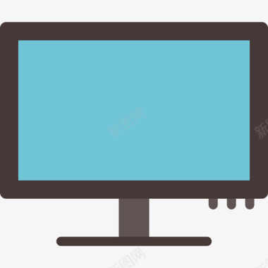 电视屏幕通信和媒体2平板图标图标