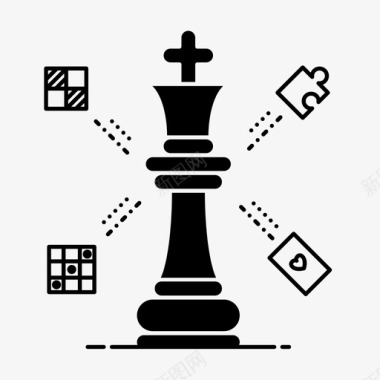 战略品牌国际象棋图标图标