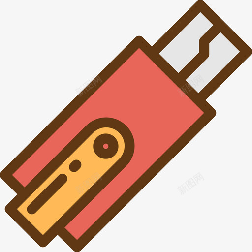 Pendrive信纸5线性颜色图标svg_新图网 https://ixintu.com Pendrive 信纸5 线性颜色