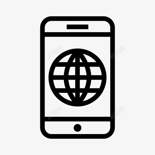 电话互联网地球全球互联网图标svg_新图网 https://ixintu.com 互联网图标 全球互联网 地球 电话互联网