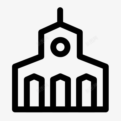 教堂建筑房地产图标svg_新图网 https://ixintu.com 建筑 房地产 教堂 礼拜