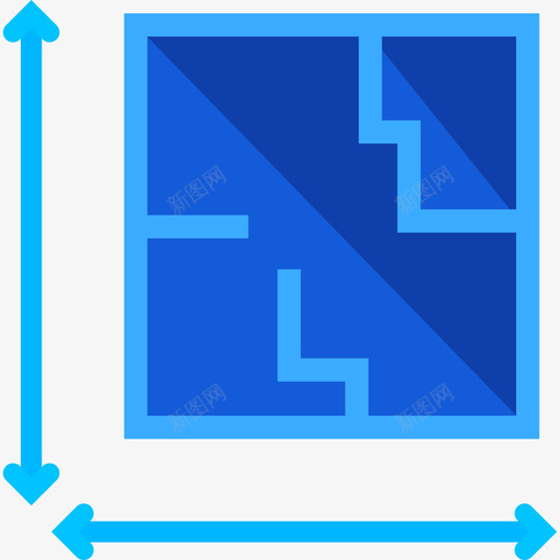 蓝图房地产7平面图图标svg_新图网 https://ixintu.com 平面图 房地产7 蓝图
