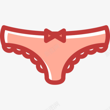 内裤时尚女性和美容系列图标图标