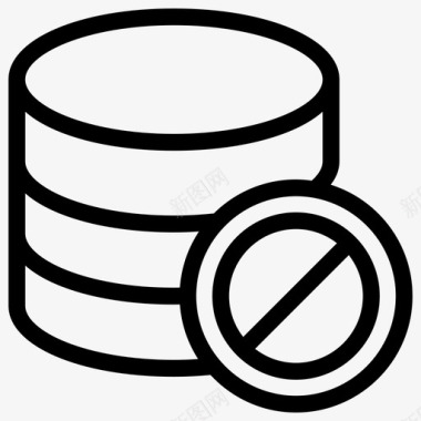 数据库块ban数据中心图标图标