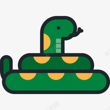 蛇动物10线形颜色图标图标