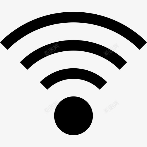 Wifi固态媒体元素填充图标svg_新图网 https://ixintu.com Wifi 固态媒体元素 填充