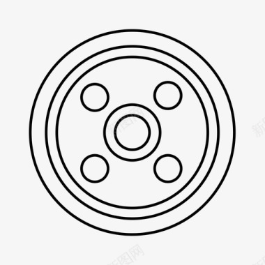 车轮轮廓圆环轮胎图标图标