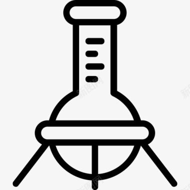 烧瓶科学8号线性图标图标