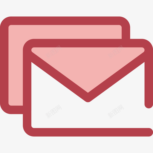 邮件用户界面9红色图标svg_新图网 https://ixintu.com 用户界面9 红色 邮件