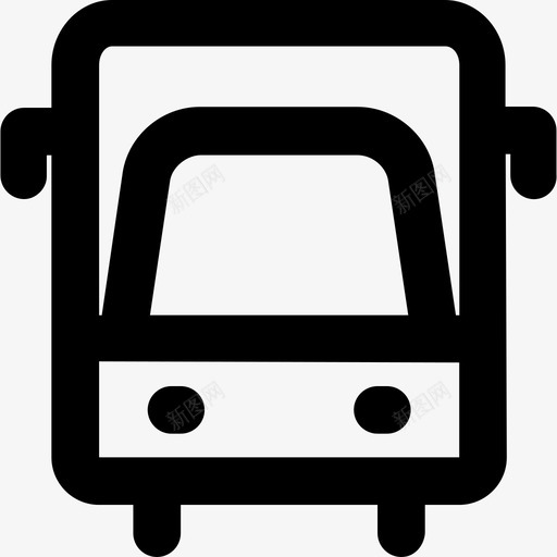 巴士交通元素粗体圆形图标svg_新图网 https://ixintu.com 交通元素 巴士 粗体圆形
