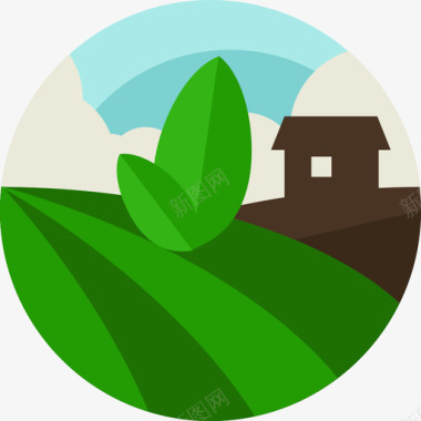 农场生态公寓图标图标