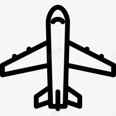 飞机运输8直线图标图标