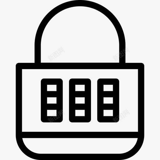 挂锁安全元件线性图标svg_新图网 https://ixintu.com 安全元件 挂锁 线性