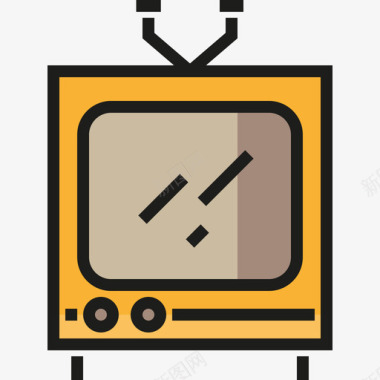 电视通讯3线颜色图标图标