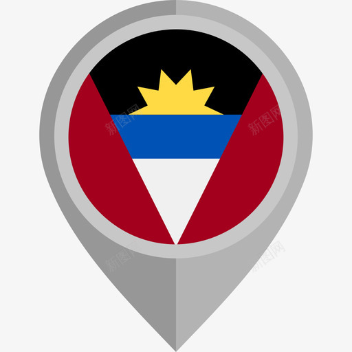 安提瓜和巴布达的圆形国旗图标svg_新图网 https://ixintu.com 安提瓜和巴布达的圆形国旗