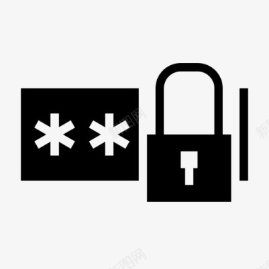 锁定密码挂锁保护图标图标