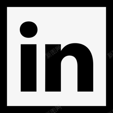 Linkedin社交媒体徽标集合线性图标图标