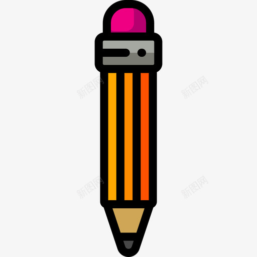 铅笔返校6线颜色图标svg_新图网 https://ixintu.com 线颜色 返校6 铅笔