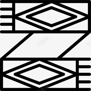 围巾缝纫3线状图标图标