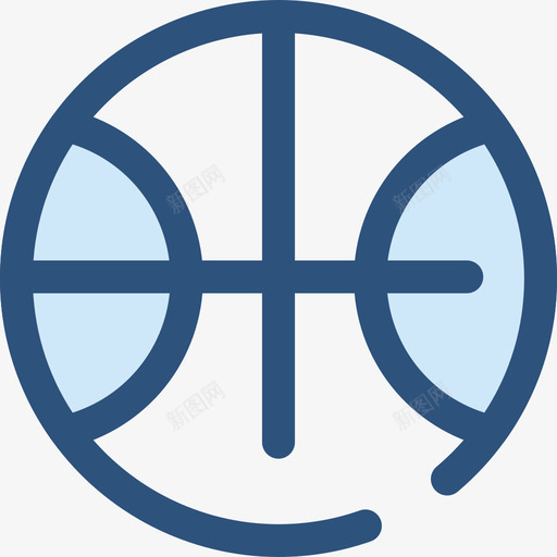 篮球学校系列5蓝色图标svg_新图网 https://ixintu.com 学校系列5 篮球 蓝色