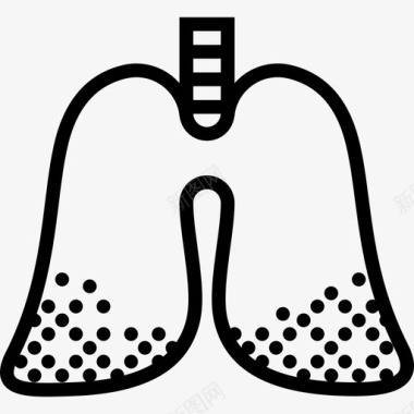 肺医疗器械2线性图标图标