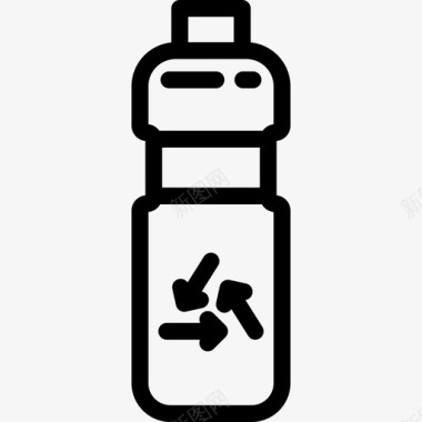 瓶生态元素2线性图标图标