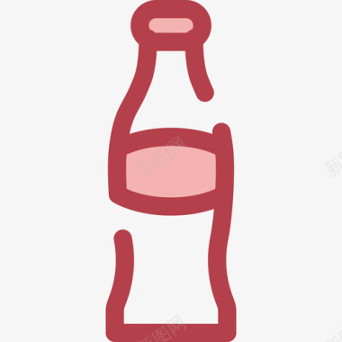 苏打水食品和餐厅6红色图标图标