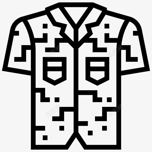 制服布料军服图标svg_新图网 https://ixintu.com 军服 军装 制服 布料 战争 衬衫