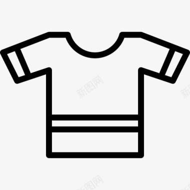足球运动衫运动和游戏直线型图标图标
