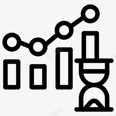 分析图表时间图标图标