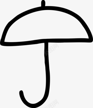 雨伞手拉防护图标图标