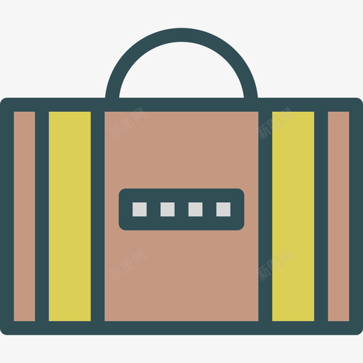 行李箱市场营销3线性颜色图标svg_新图网 https://ixintu.com 市场营销3 线性颜色 行李箱