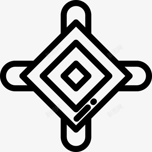 十字架墨西哥元素7直线图标svg_新图网 https://ixintu.com 十字架 墨西哥元素7 直线