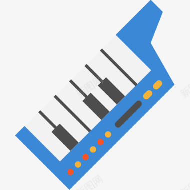 Keytar乐器2扁平图标图标