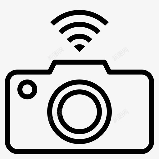 摄像头连接数码图标svg_新图网 https://ixintu.com wifi 单反 摄像头 数码 设备连接 连接