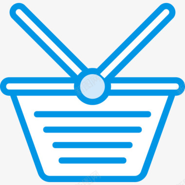 购物篮商业和营销蓝色图标图标