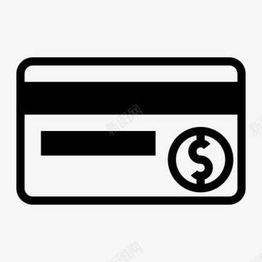 磁条卡背面贷记图标图标
